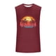 thumbnail image 4 of Camiseta sin mangas de cuello redondo para hombre, informal, a la moda, con estampado, deportiva, de poliéster, 4 of 5