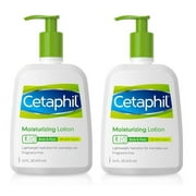 Cetaphil Moisturizing Lotion for All Skin Types Body & Face Fragrance-Free - Pack of Two (2) x 16 fl oz
