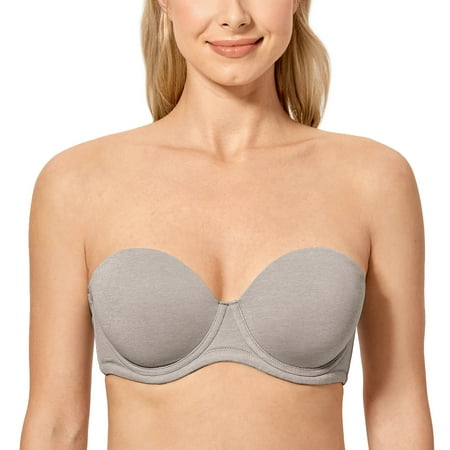 

DELIMIRA Women s Underwire Contour Multiway Full Coverage Strapless Bra Plus Size