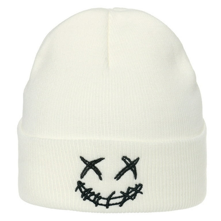 OOKWE Pupil Outdoor Riding Hat Skin-friendly Knitted Hats with Embroidered  Expression
