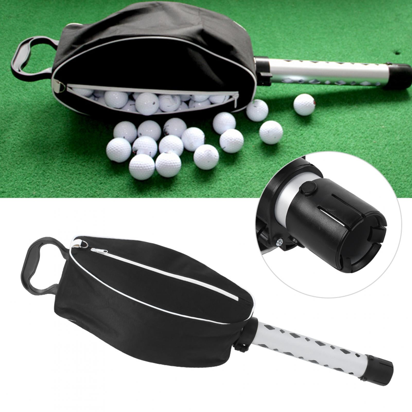 Fugacal Golf Shag Bag,Telescopic Aluminium Tube Golf Ball Shag Bag Retriever Pick Up 80 Balls Holder Collector For Outdoor Sports Supplies,Golf Ball Retriever