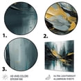 thumbnail image 3 of Designart "Essence Of Modernity Yellow and Green I" Modern Geometric Metal Wall Art Prints, 3 of 5
