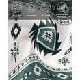 thumbnail image 6 of Cloth Napkins Farm Ethnic Tribal Green Pattern Washable Soft Kitchen Dinner Napkin Set of 6,Aztec Abstract Geometric Art Reusable Cocktail Napkins for Wedding Holiday Party Event,20x20In, 6 of 7