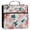 Coral and Teal Floral Pattern, variant on Water-Resistant 3-Ring Binder Organizer with Multiple Pockets Zipper Binder Bag for Office Coral Floral Print