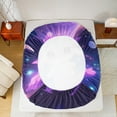 thumbnail image 5 of Feelyou 3D Kawaii Axolotl Queen Sheet Sets for Child, Glitter Outer Space Flat Sheet, Psychedelic Galaxy Planet Queen Fitted Sheet, Lightweight Room Decor, 4-Piece, 5 of 7