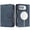 Blue, variant on Caseny Magnetic Case for iPhone Duo with Cash Slot, Support Wireless Charging PU Leather Wallet Phone Case RFID Blocking Slim Lightweight Shockproof Protective Back Cover, Black