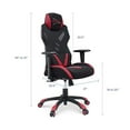 thumbnail image 3 of Modway Speedster Chaise de Bureau Ergonomique en Maille pour Ordinateur de Jeu, Noir Rouge, 3 of 6
