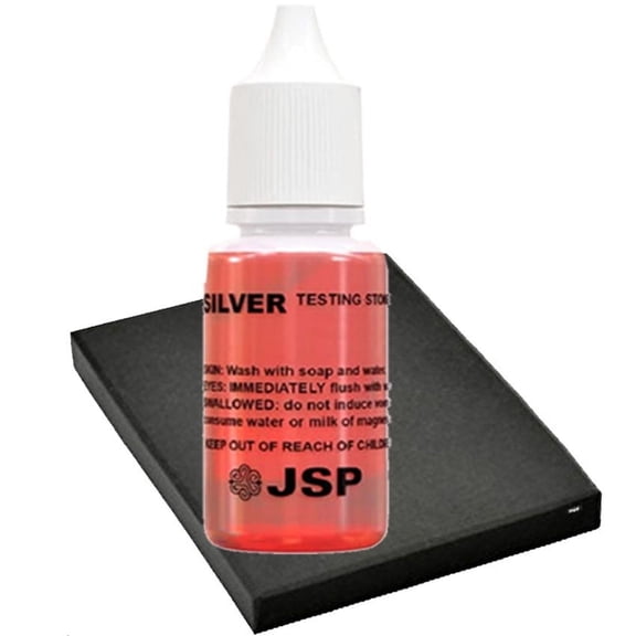 Jeweler's JSP Silver 925 Test Acid Solution 12g & Scratch Testing Stone USA