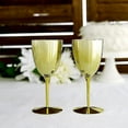 thumbnail image 4 of BalsaCircle 6 Pieces 8 oz Metallic Gold Premium Disposable Plastic Wine Glasses Tableware, 4 of 6