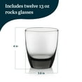 thumbnail image 3 of Libbey Classic Smoke Rocks Glasses Set, Classic Glassware Drinking Glasses Set of 12, Elegant, Dishwasher Safe Glasses for Cocktail Parties And More, 3 of 6