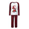 thumbnail image 3 of Odeerbi Christmas Pajamas for Family Holiday Long Sleeve Family Christmas Pajamas Matching Sets Dad Parent Child Printed Loungewear Set Two-Piece Sleepwear Xmas Family Matching PJs Set Red, 3 of 4