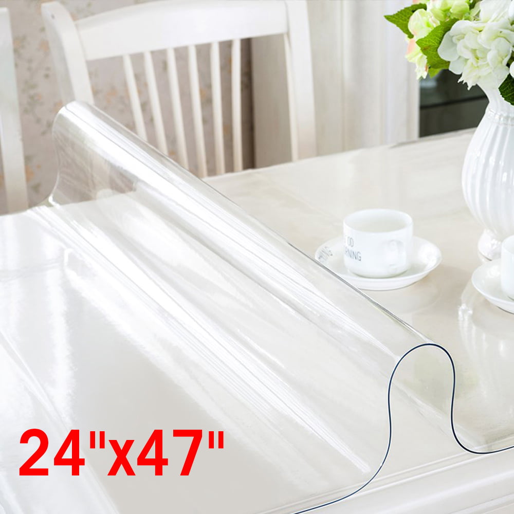 Bobetter 32x72 Inch Clear PVC Table Cover Protector Mat
