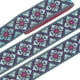 thumbnail image 1 of Cinta tejida bordada de 5 cm (2 pulgadas), 6,5 m (7 yardas) de cinta jacquard vintage, flores boho, cintas, adorno de tela, 1 of 9