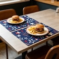 thumbnail image 4 of DefiDgd 18x12inch USA Anniversary Patriotic Placema,Red Blue and White Heat Insulation for 4th Of July Party Dinner Banquet Tabletop Home Decoration Supplies(J), 4 of 6