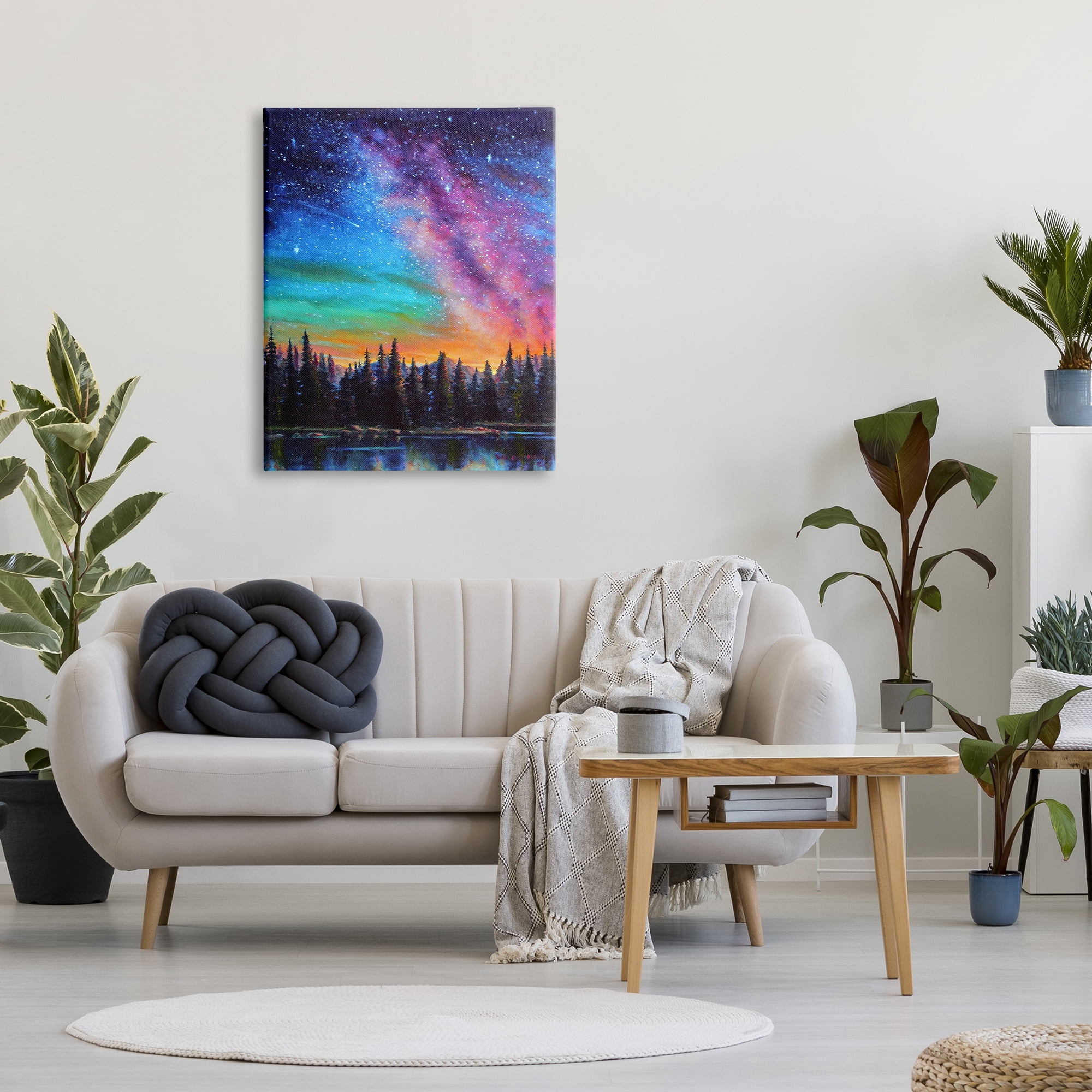 Stupell Industries Vivid Nebula Landscape Nature Painting Gallery Wrapped Canvas Print Wall Art, 30 x 40