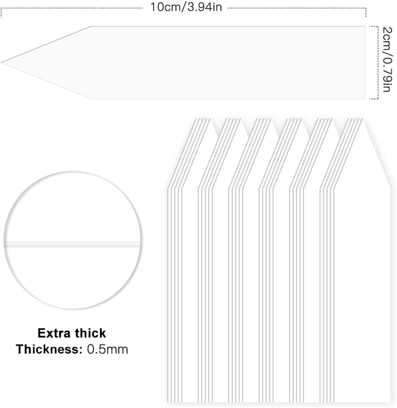 Plant Labels for Plant,Bexikou 500Pcs 4 Inch Plastic Plant Name Tags for Seedlings,Garden Labels Markers,Nursery Plant Tags,Seed Labels with Marking Pen,Plant Markers for Outdoor Garden
