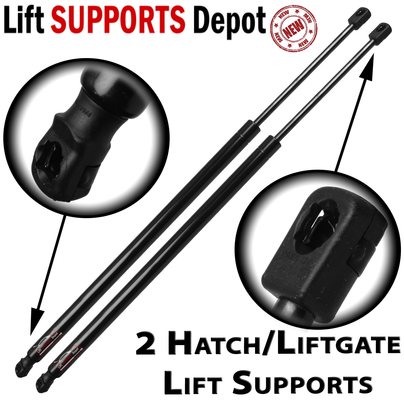 Qty 2 Fits Specific Routan 2009 to 2014 Liftgate Lift Supports with Power Gate Made by Lift