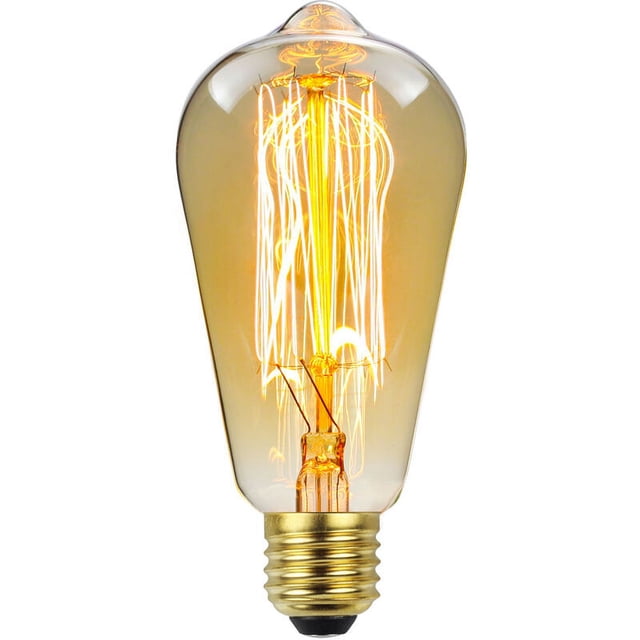 Ampolla de incandescencia Lote de 4 ampollas vintage E27 Edison de intensidad variable ST64 40 W 2700 K blanc chaud à incandescencia clásica antigua para lámpara de mesa en jaula de écureuil, oficina