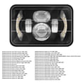thumbnail image 2 of Faro de coche Faro LED de 5 pulgadas, faro rectangular para automóvil de 4x6 pulgadas con señal de giro DRL, reemplazo de haz alto/bajo para Peterbilt Kenworth Oldsmobile Cutlass (paquete de 4), 2 of 8