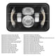 thumbnail image 2 of Faro de coche Faro LED de 5 pulgadas, faro rectangular para automóvil de 4x6 pulgadas con señal de giro DRL, reemplazo de haz alto/bajo para Peterbilt Kenworth Oldsmobile Cutlass (paquete de 4), 2 of 8
