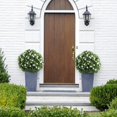 thumbnail image 1 of 23-pulgada artificial topiary flower con ground spike (4-pack blanca)-pe fake plants con metal stakes para indoor y outdoor decor, 1 of 6