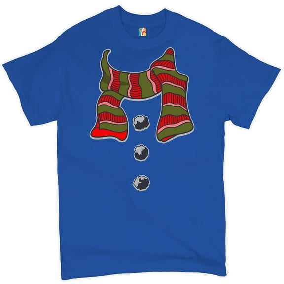 Tee Hunt Snowman Scarf T-Shirt Merry Christmas Holiday Spirit Men's Tee