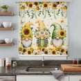 thumbnail image 4 of Spring Gnomes Sheer Curtains 84 Inches Long, Retro Botanical Flowers Leaves Butterfly Light Filering Curtains, Breathable Simi Curtain Privacy Drapes for Living Room Bedroom Window Treatment, 4 of 9