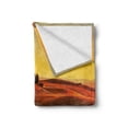 thumbnail image 2 of Italian Soft Flannel Fleece Blanket, Rural Landscape of European Mediterranean Old House in Countryside Farm Print Art, Cozy Plush for Indoor and Outdoor Use, 50" x 60", Orange White, by Ambesonne, 2 of 6