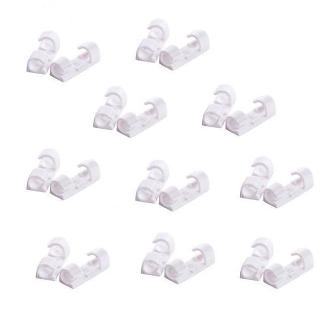 Surtido de clips para cables: paquete de 40 piezas para un almacenamiento ordenado en la pared 6 piezas