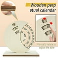 thumbnail image 3 of OIUR Wooden Rotating Circular Perpetual Calendar Manual Rotatable Disc Calendar Desk Decor for Home Office School, 3 of 6