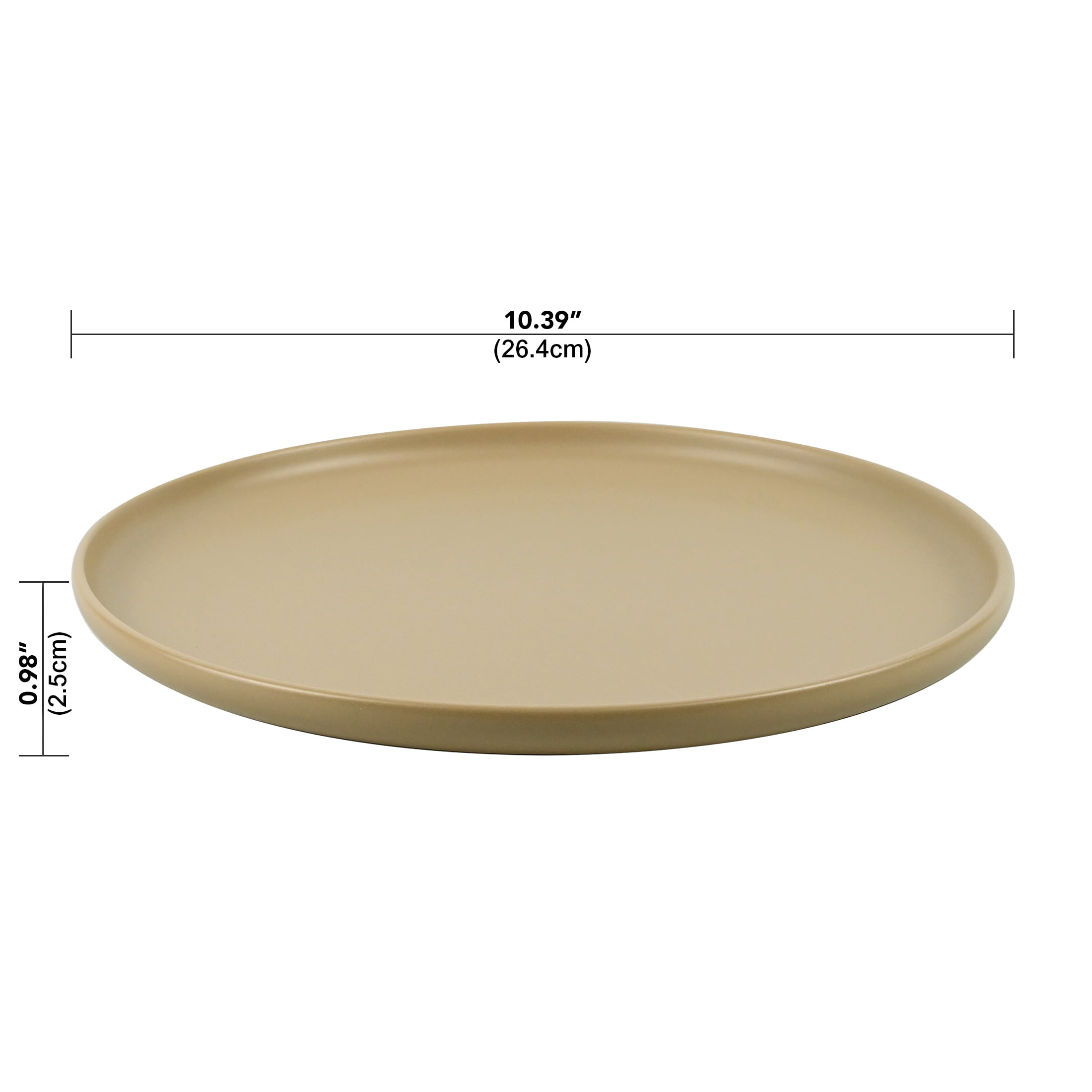 (4 pack) Mainstays Alessandra Brown Stoneware Dinner Plate