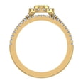 thumbnail image 4 of Yellow Diamond Wedding Ring Set for Women Cluster Diamond Halo Rings 14K Gold 0.90 CT TW, 4 of 4