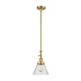 thumbnail image 1 of Innovations 206-SG-G44 Large Cone 1 Light Mini Pendant part of the Franklin Restoration Collection, Satin Gold, 1 of 1