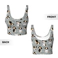 thumbnail image 5 of Fotbe Funny Beagle Active Dog Pattern Womens' Sports Bra Longline Wirefree Padded with Medium Support Sports Moisture-Wicking Workou Vest,Tank Top-XX-Large, 5 of 7
