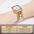 thumbnail image 4 of Pulseras con cuentas compatibles con Apple Watch de 38 mm/40 mm, color dorado, 4 of 7