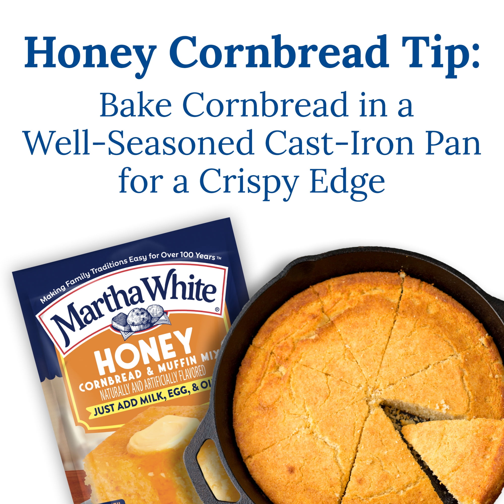 Martha White Honey Cornbread and Muffin Mix, 7 Oz Pouch