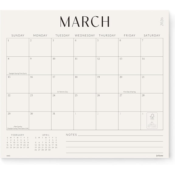 Jotsome Magnetic Calendar for Refrigerator 2025-2026, Monthly Fridge Calendar From Now to December 2026 13x11 inch, Easy Planning
