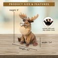 thumbnail image 2 of Moose with Metal Glasses Figurine – Handcrafted Resin Wildlife Sculpture – Tabletop Décor for Cabin, Lodge, or Home – Charming Nature-Inspired Accent and Fun Gift for Animal Lovers, 2 of 9