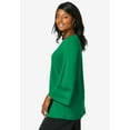thumbnail image 3 of Jessica London Women's Plus Size Stretch Knit Mesh Inset Sleeve Tunic, 3 of 6