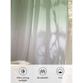 thumbnail image 3 of Sheer Curtains 2 Panels Set, Sage Green and Grey Ombre Color Gradient Window Sheer Curtains for Living Room/Bedroom, Light Filtering Rod Pocket Voile Drapes, 52" W x 54" L, 3 of 7