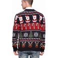 thumbnail image 2 of Chandail de Noël pour Hommes Rudolph Renne Vacances Festif Tricoté Cardigan Mignon Laid, 2 of 6