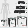 thumbnail image 3 of VILLEY Mesa Cuadrada Plegable para Acampar con Bolsa de Transporte, Mesa Cuadrada Ajustable de Aluminio Liviano para Exteriores, Camping, Picnic, Patios Traseros, Barbacoa (S), 3 of 5