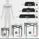 thumbnail image 3 of VILLEY Mesa Cuadrada Plegable para Acampar con Bolsa de Transporte, Mesa Cuadrada Ajustable de Aluminio Liviano para Exteriores, Camping, Picnic, Patios Traseros, Barbacoa (S), 3 of 5