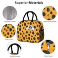 thumbnail image 4 of Insulated Lunch Bag for Women, Floral Print Oxford Fabric Lunch Box, Leakproof Thermal Cooler Tote for Work, School & Picnic, Leopard Animal Print, 4 of 5