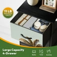 thumbnail image 5 of 4 Drawer Vertical Storage Dresser border tropical tree such as palm banana with Wood Top Fabric Pull Drawers, 5 of 8