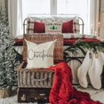 thumbnail image 4 of Christmas Pillow Covers Merry Christmas Throw Pillow Decorative Christmas Red and Black Cotton Cloth Linen Cloth Pillow Cover Sofa Cover Decorative Rectangle, 4 of 8