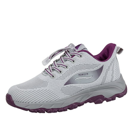 

Quealent Adult Women Fashion Sneakers Internationalist Women Sneaker Couple Women s Spring and Summer New Non Slip Walking Sneaker Booties for Women with Heel Purple 8