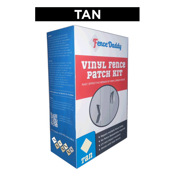 Pvc Plastic Fence Vinyl Siding Repair Kit By Fence Daddy Alternative To Replacement Vinyl Fence Panels Posts Parts And Slats Fast Effective Fence Repair In Minutes Tan Fence Kit Walmart Com