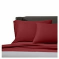thumbnail image 5 of Home Sweet Home Dream Regency Home Cotton Linen Sateen Traditional 3-Piece 1000 Thread Count Burgundy Solid Cotton Linen Sateen Sheet Set, Twin – Wrinkle Resistant, Deep Pocket, 5 of 5