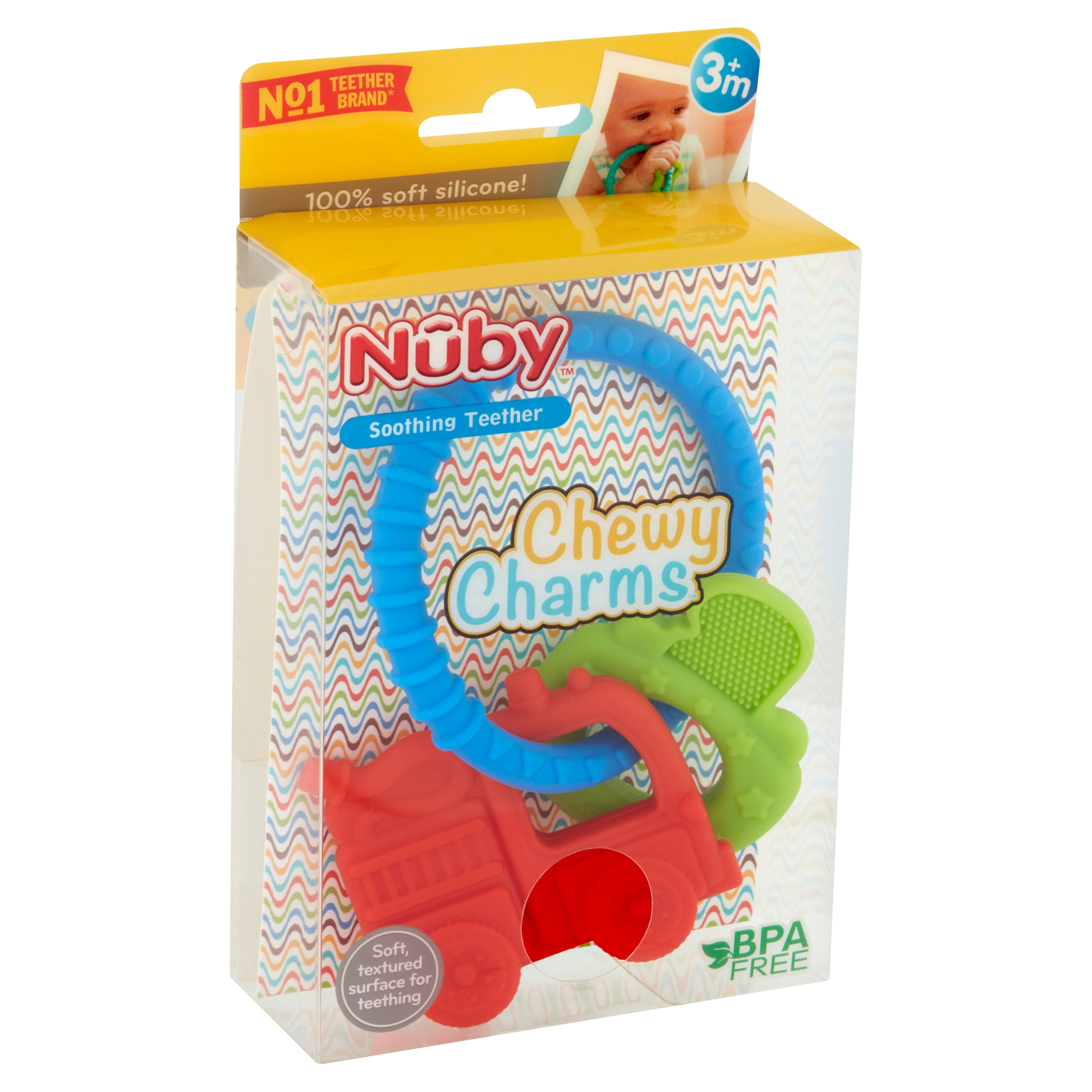 Nuby Lots A Loops Soothing Teether 1 Pack 3M+ Multi 